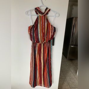 REVOLVE Rafaela Midi Dress in Red Multi Stripe